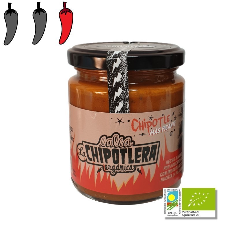Salsa ecológica picante de Chipotles ahumados La Chipotlera.